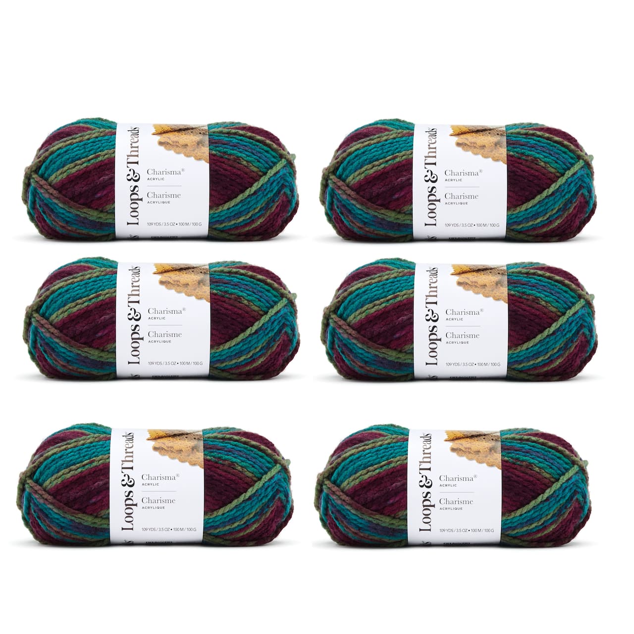 6 Pack: Charisma® Yarn by Loops & Threads®